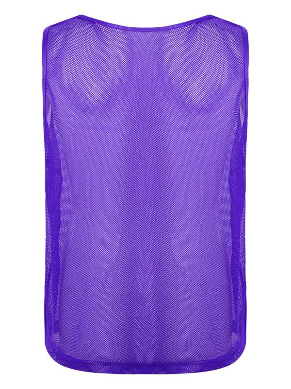 Men Hollow Out Mesh Round Neck Sleeveless Training Tank Top thumb