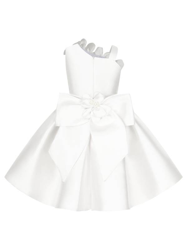 Toddler Girls Flower Girl Party Gown Sleeveless Applique Bowknot Dress thumb