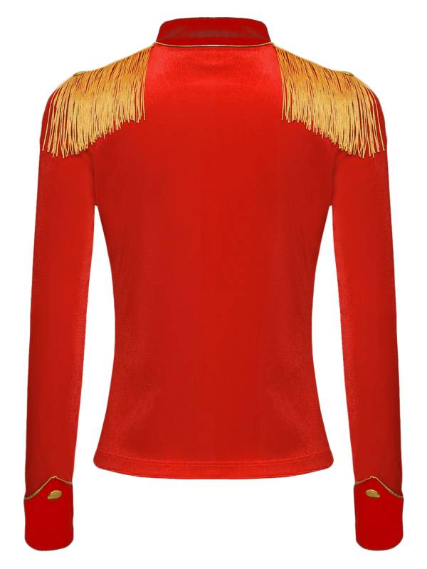 Kids Halloween Circus Ringmaster Costume Long Sleeve Tassel Velvet Jacket thumb