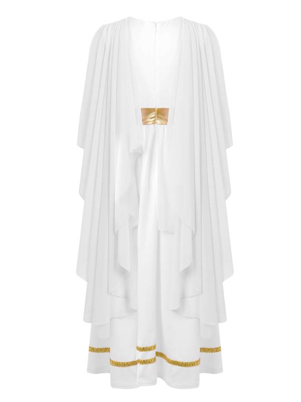 Kids Girls Ancient Greek Toga Costume Grecian Tulle Dress thumb