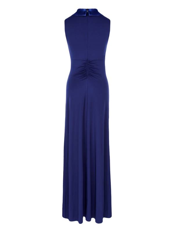 Women Cocktail Dress V Neck Sleeveless High-Low Maxi Dress thumb