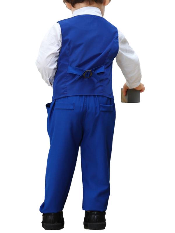 Toddler Boys 3pcs Gentleman Formal Long Sleeve Shirt with Vest and Pants Suit thumb