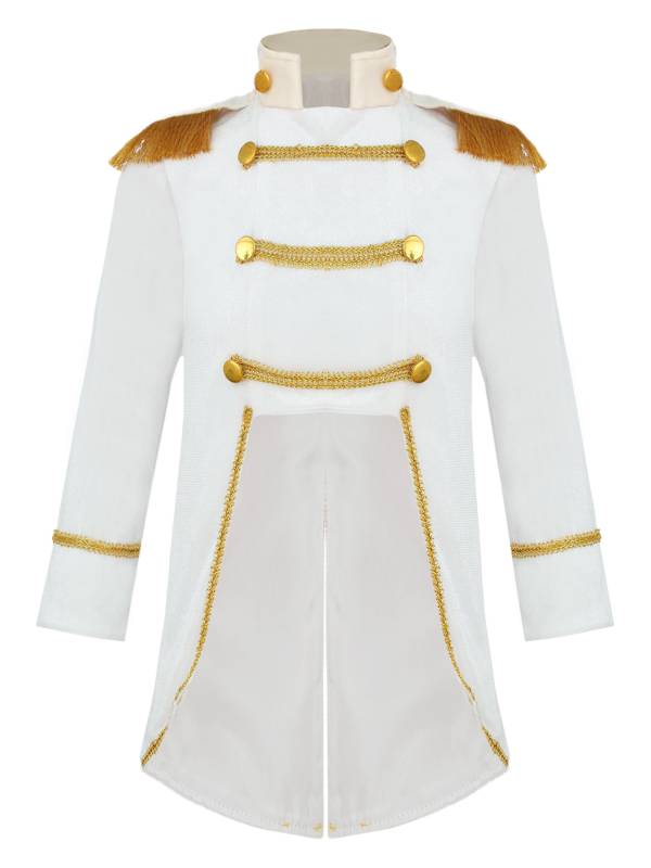 Toddler Boys Long Sleeve Gold Fringe Tailcoat Prince Costume thumb