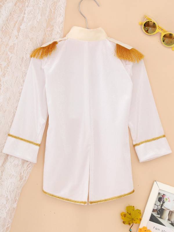 Toddler Boys Long Sleeve Gold Fringe Tailcoat Prince Costume thumb