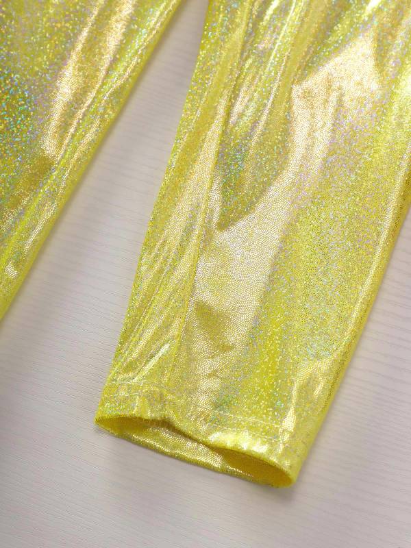 Kids Girls Metallic Elastic Waistband Leggings for Dance Party thumb