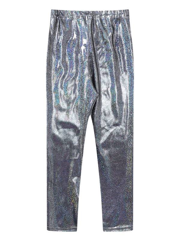 Kids Girls Metallic Elastic Waistband Leggings for Dance Party thumb