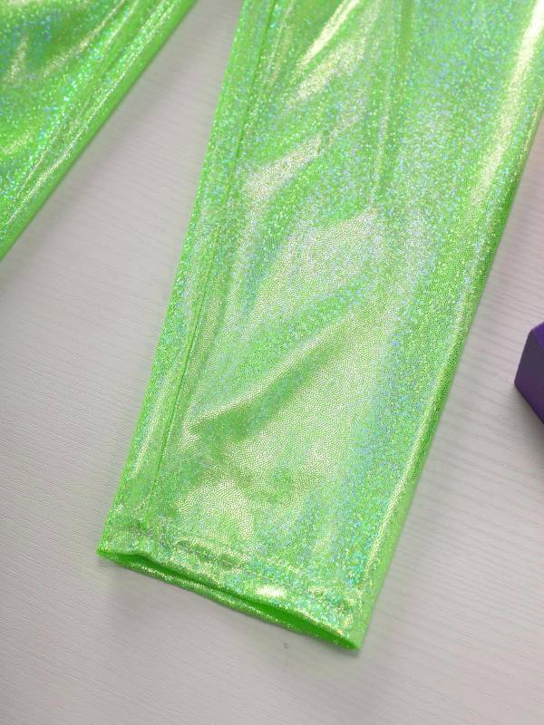 Kids Girls Metallic Elastic Waistband Leggings for Dance Party thumb