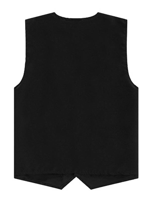 Kids Boys Solid Color V Neck Sleeveless Button Front Vest thumb