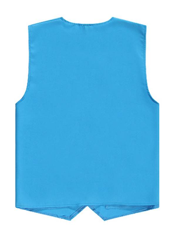Kids Boys Solid Color V Neck Sleeveless Button Front Vest thumb