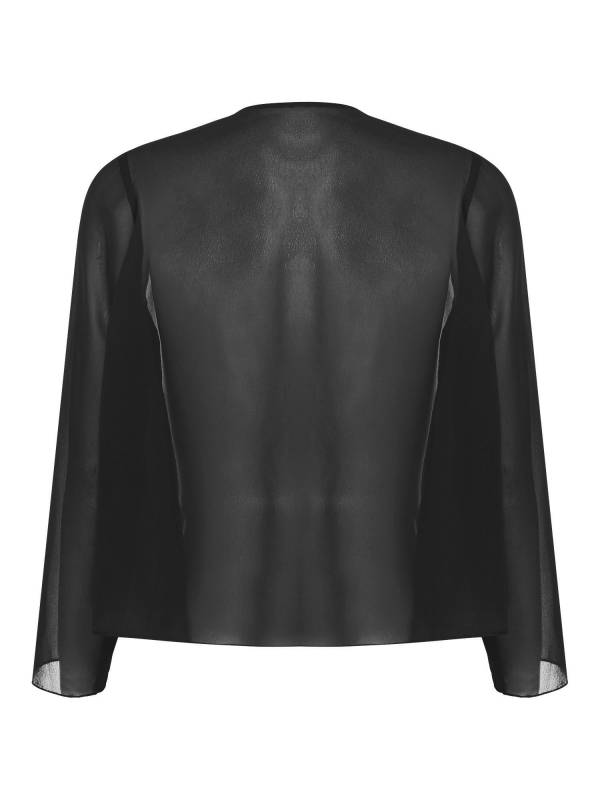 Women Sequins Rhinestones Long Sleeve Open Front Bolero Jackets thumb
