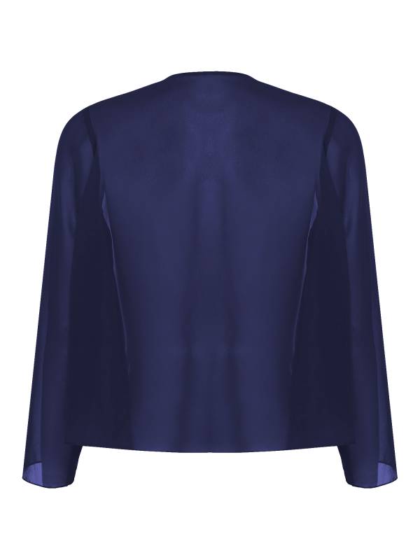 Women Sequins Rhinestones Long Sleeve Open Front Bolero Jackets thumb