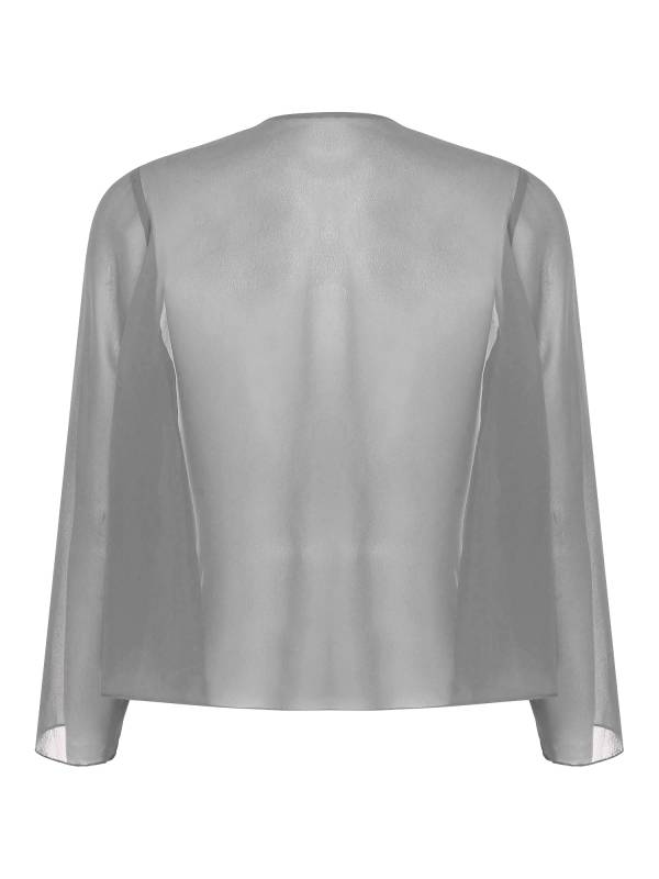 Women Sequins Rhinestones Long Sleeve Open Front Bolero Jackets thumb