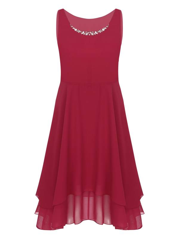 Women Chiffon 2-piece Tank Dress and Cardigan Wedding Guest Suit thumb