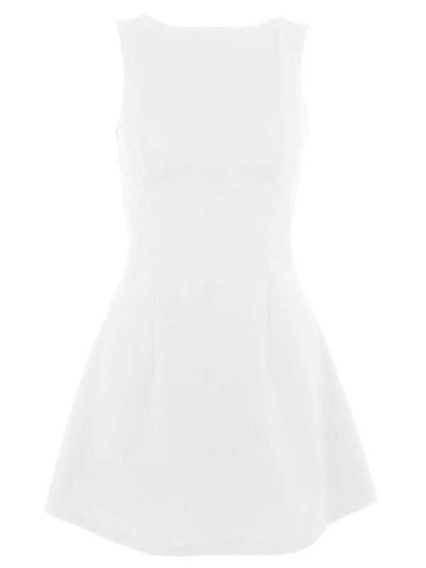 Women A-line Dress Sleeveless Backless Solid Color for Party thumb