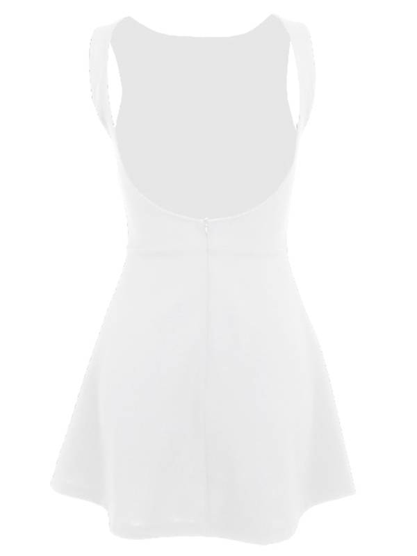 Women A-line Dress Sleeveless Backless Solid Color for Party thumb