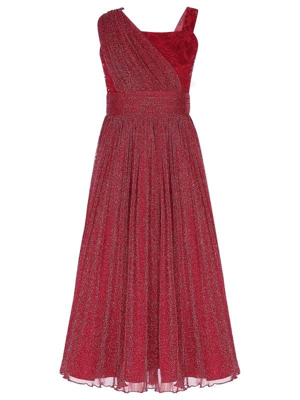 Kids Girls Lace Sleeveless A-line Junior Bridesmaid Dress thumb