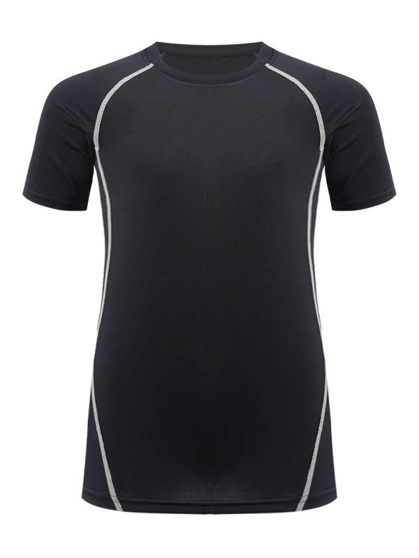 Kids Boys Quick-Drying Sports Shirt Short Sleeve Moisture-Wicking Tee thumb