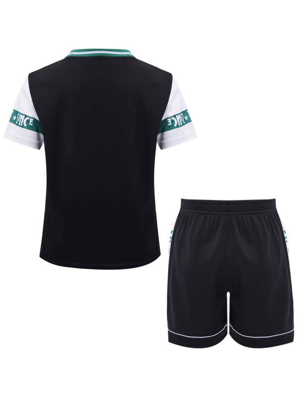 Kids Boys 2pcs Sports Set Quick-Drying Short Sleeve T-shirt and Shorts thumb