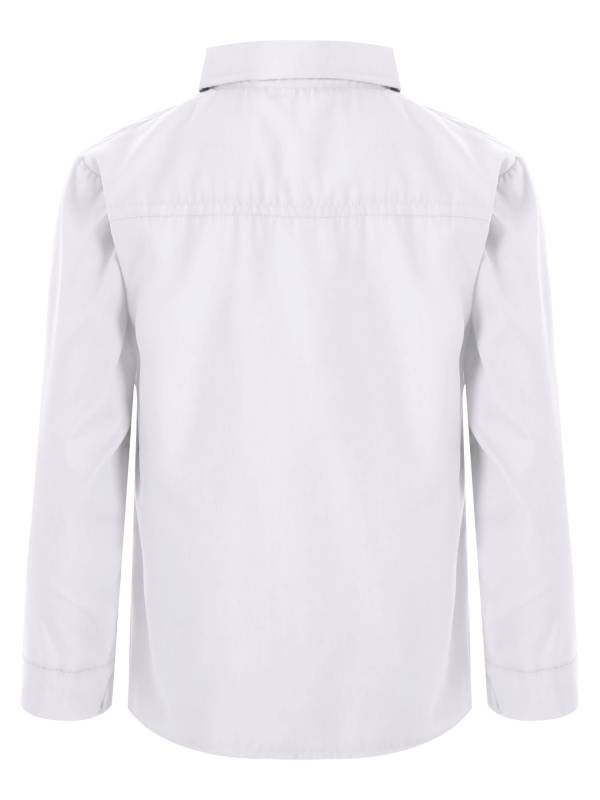 Kids Boys Long Sleeve Solid Color Button-Down Shirt thumb