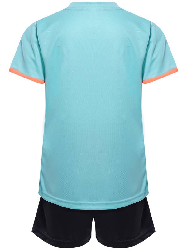 Kids Boy Sports Set Football Graphic T-shirt with Drawstring Shorts thumb