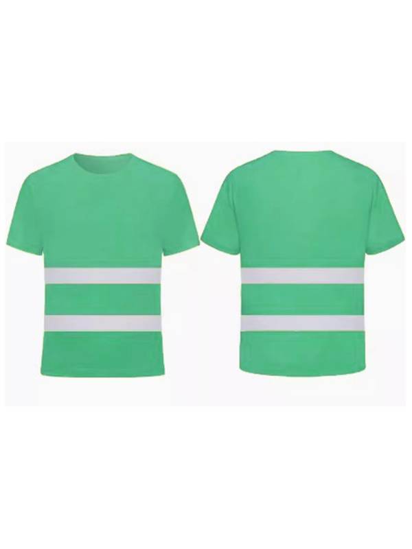 Men Round Neck Short Sleeve Reflective T-shirt for Cycling thumb