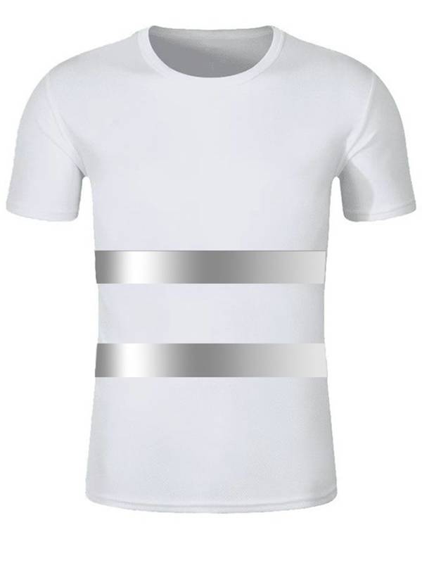 Men Round Neck Short Sleeve Reflective T-shirt for Cycling thumb