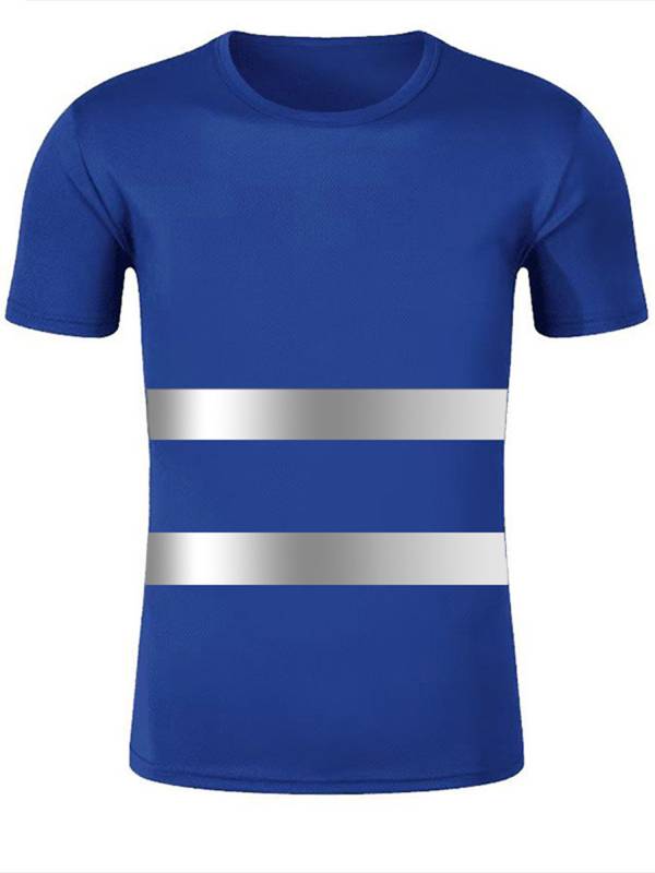 Men Round Neck Short Sleeve Reflective T-shirt for Cycling thumb