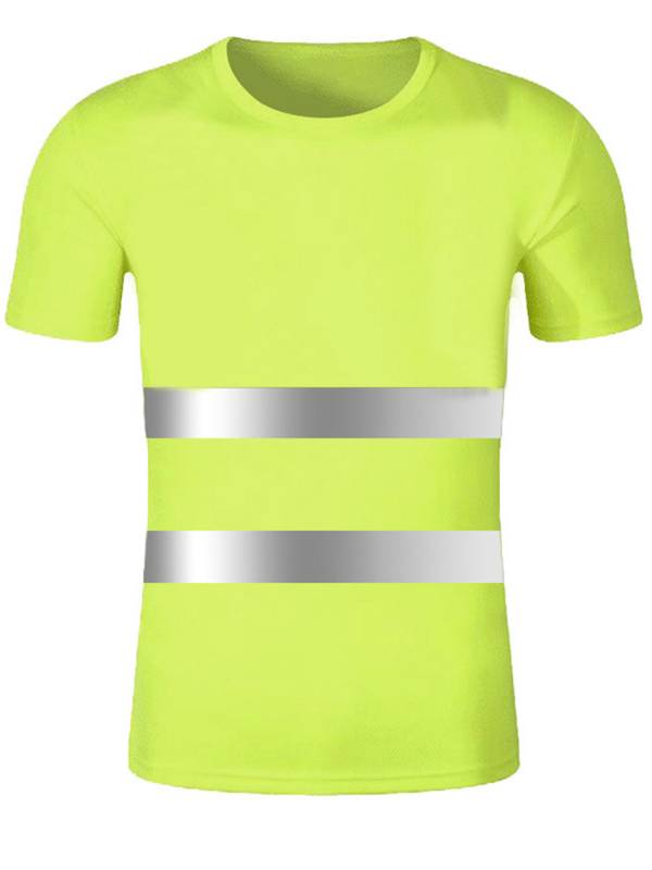 Men Round Neck Short Sleeve Reflective T-shirt for Cycling thumb
