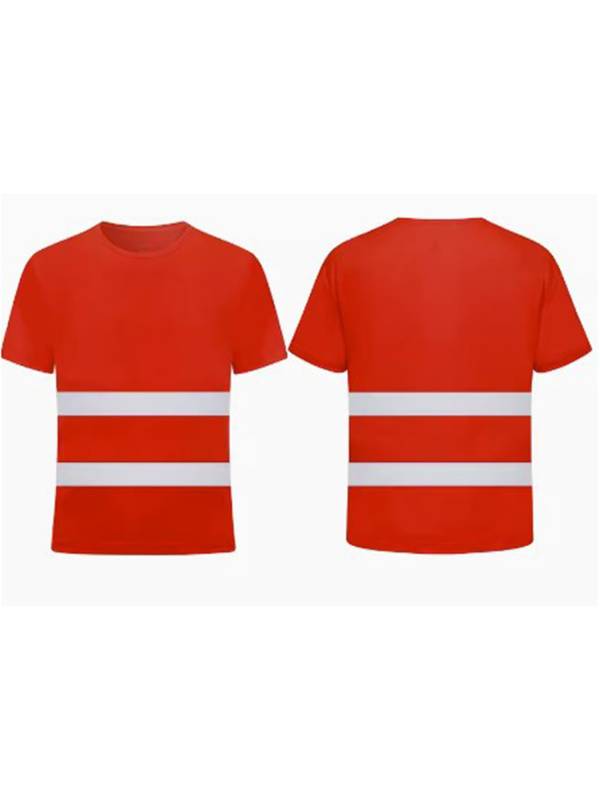 Men Round Neck Short Sleeve Reflective T-shirt for Cycling thumb