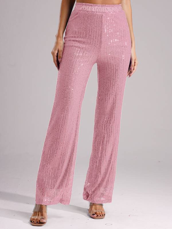 Women High Waist Glitter Sequins Loose Pants for Dance Party thumb