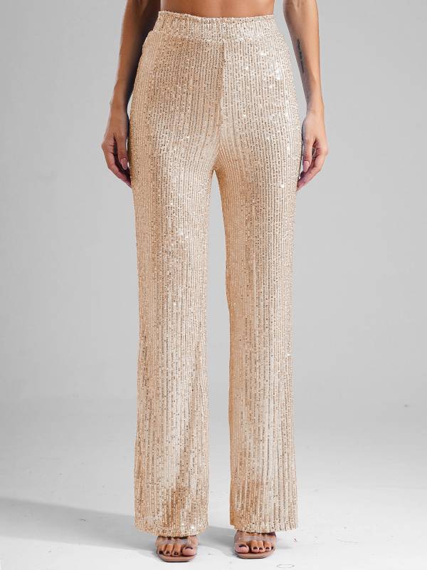 Women High Waist Glitter Sequins Loose Pants for Dance Party thumb