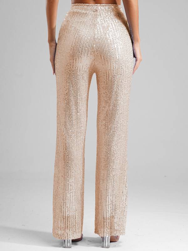 Women High Waist Glitter Sequins Loose Pants for Dance Party thumb