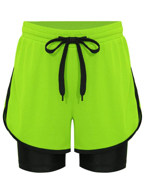 Kids Boys Solid Quick Drying Breathable Drawstring Sports Shorts thumb
