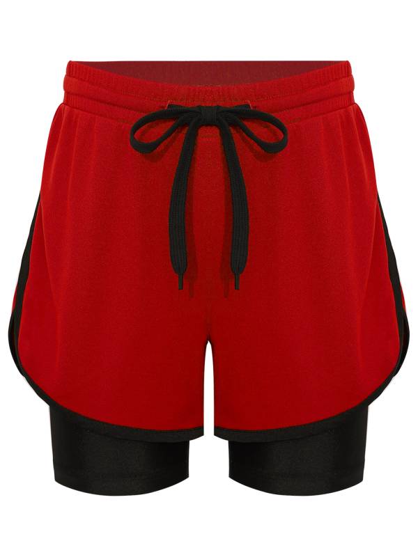Kids Boys Solid Quick Drying Breathable Drawstring Sports Shorts thumb