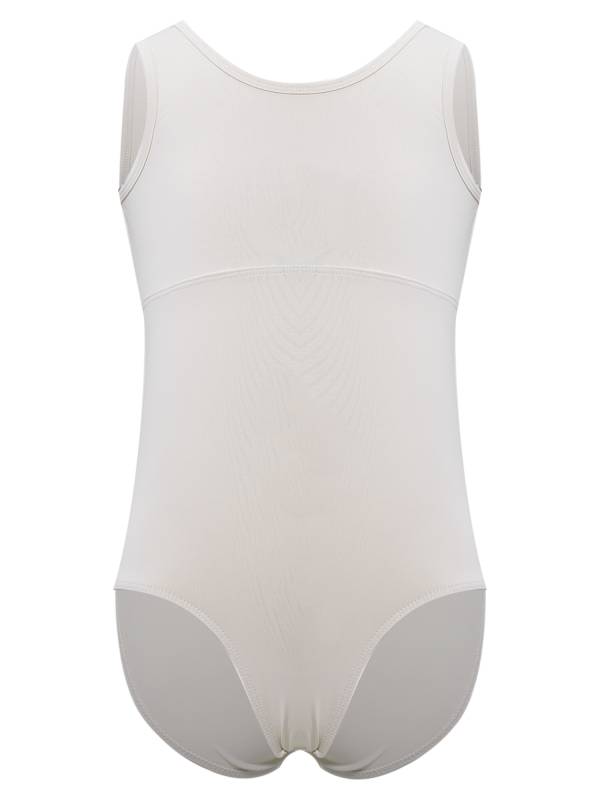 Kids Girls Color Block Crisscross Sleeveless Gymnastics Leotard thumb