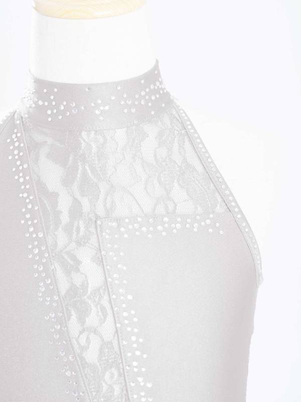 Kids Girls Sleeveless Floral Lace Lyrical Dance Leotard Dress thumb