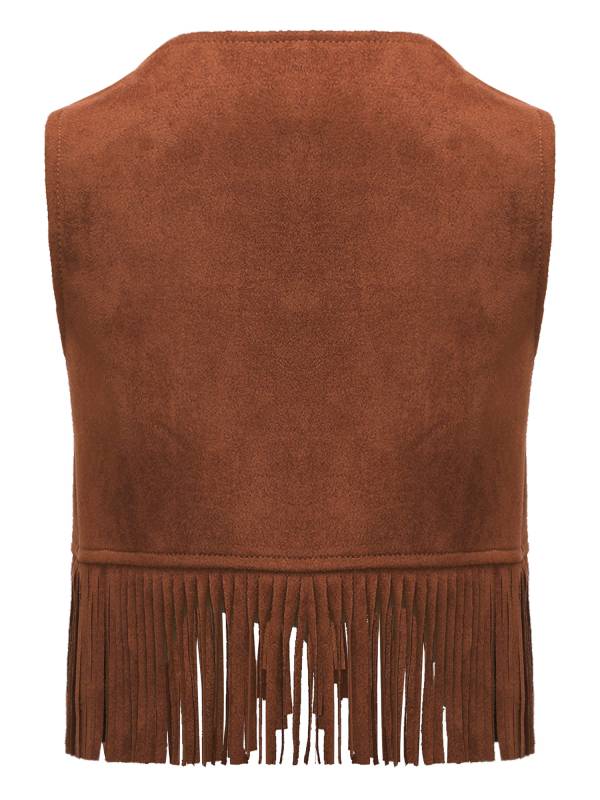 Baby/Toddler Boy Sleeveless Suede Tassels Cowboy Vest thumb