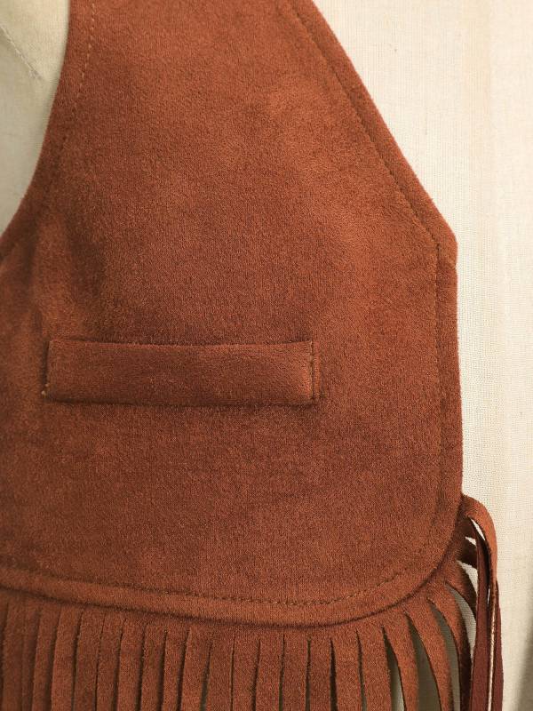 Baby/Toddler Boy Sleeveless Suede Tassels Cowboy Vest thumb