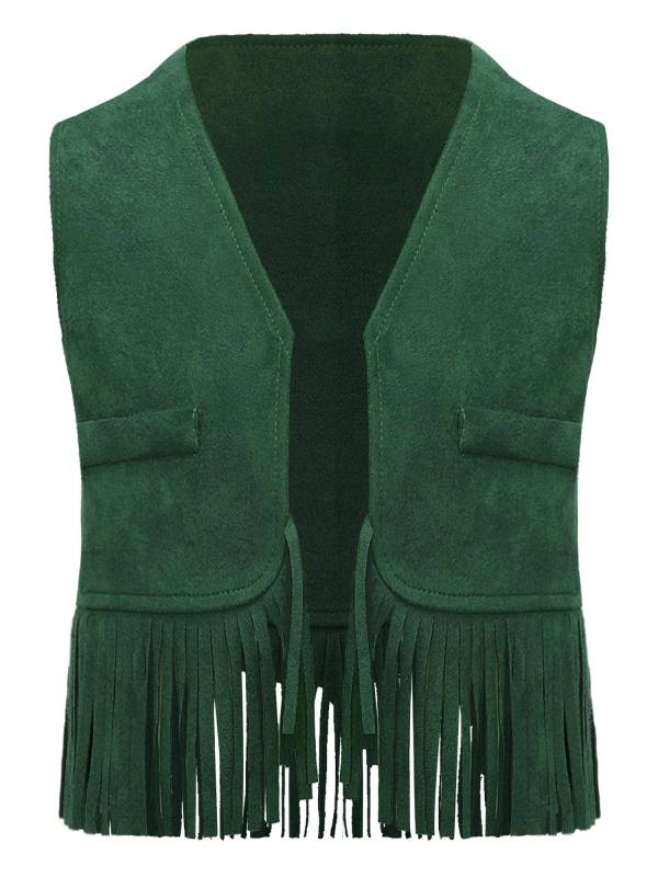 Baby/Toddler Boy Sleeveless Suede Tassels Cowboy Vest thumb