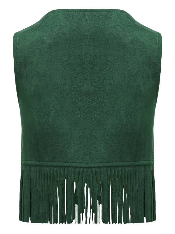 Baby/Toddler Boy Sleeveless Suede Tassels Cowboy Vest thumb