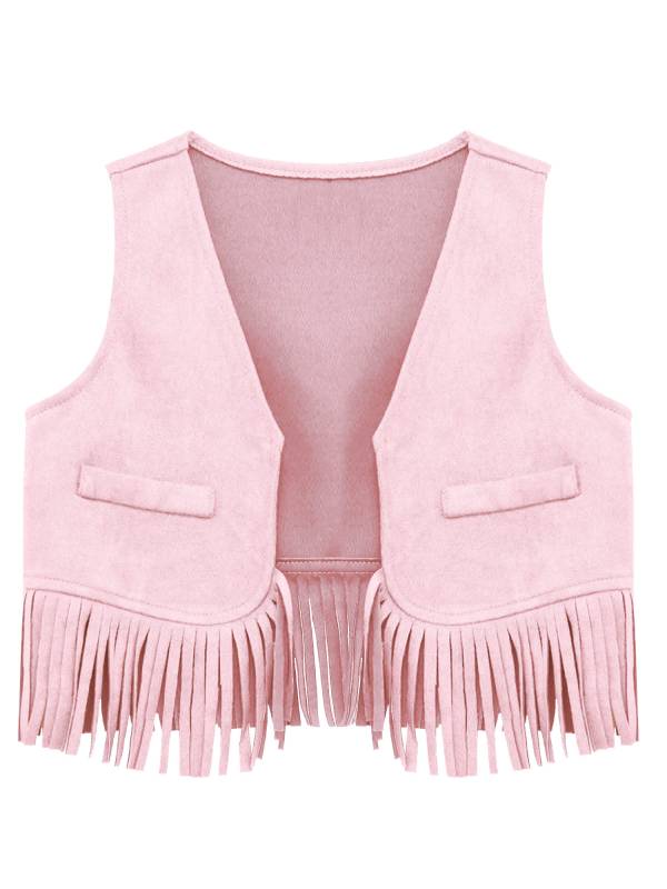 Baby/Toddler Boy Sleeveless Suede Tassels Cowboy Vest thumb