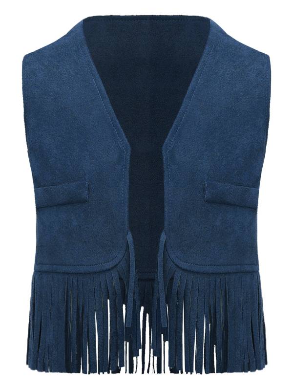 Baby/Toddler Boy Sleeveless Suede Tassels Cowboy Vest thumb