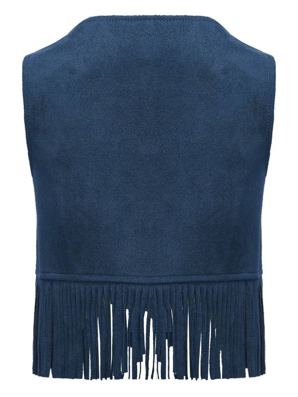 Baby/Toddler Boy Sleeveless Suede Tassels Cowboy Vest thumb