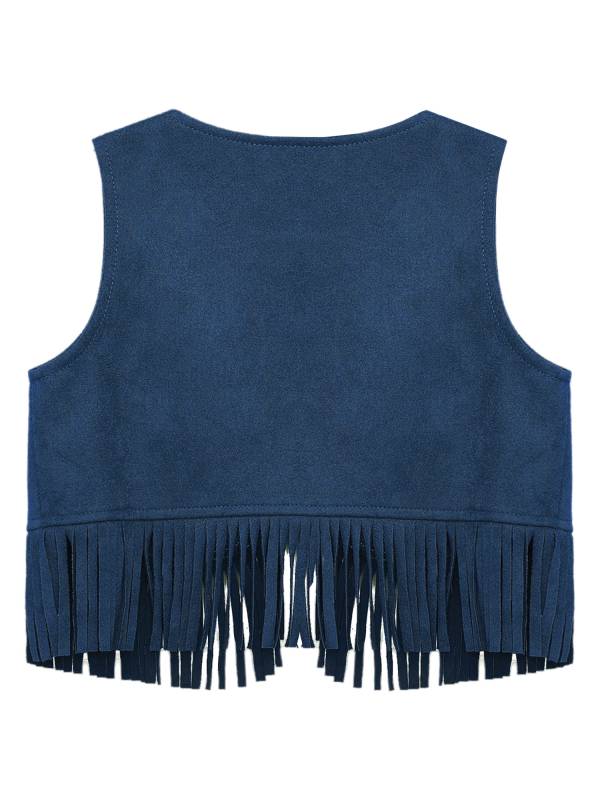 Baby/Toddler Boy Sleeveless Suede Tassels Cowboy Vest thumb