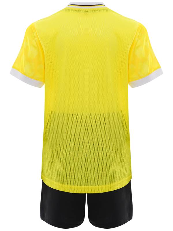 Kids Boys V-neck Short Sleeve Jersey T-shirt and Shorts Football Sports Set thumb