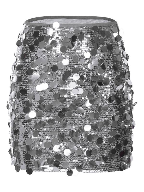 Women Sparkly Sequins Bodycon Mini Skirts for Party thumb