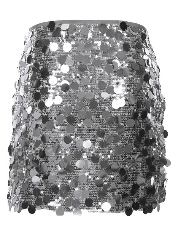 Women Sparkly Sequins Bodycon Mini Skirts for Party thumb