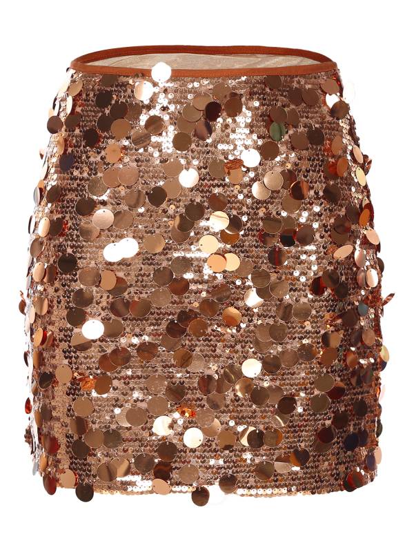 Women Sparkly Sequins Bodycon Mini Skirts for Party thumb