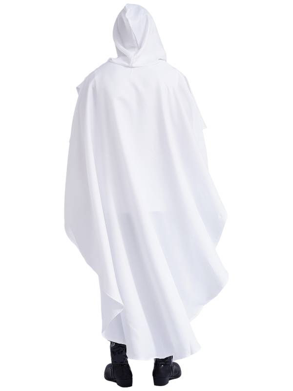 Men Halloween High-low Hem Hooded Cloak Vampire Wizard Gothic Costume thumb