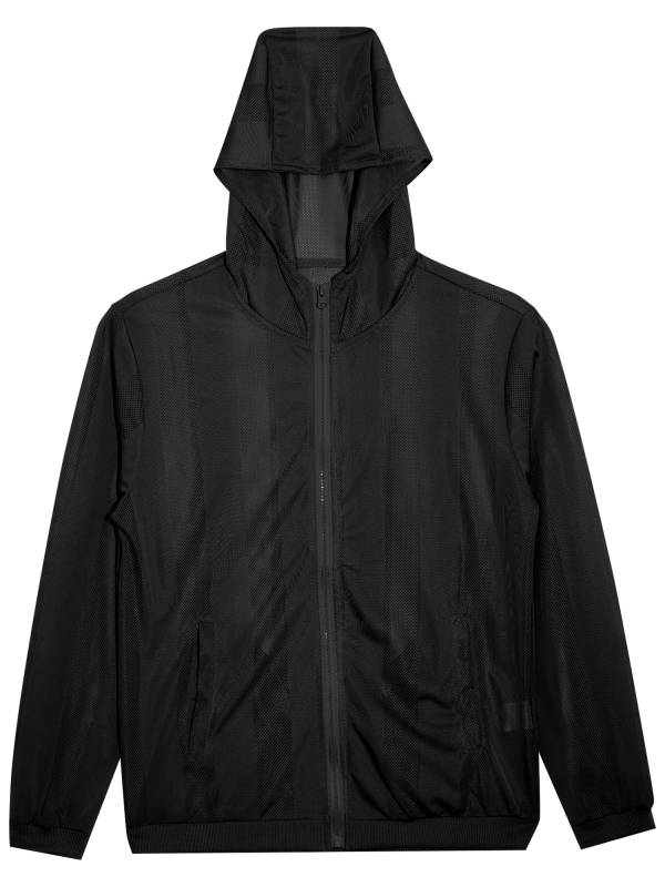 Men Long Sleeve Zipper  Sun Protection Mesh Sports Hoodie thumb